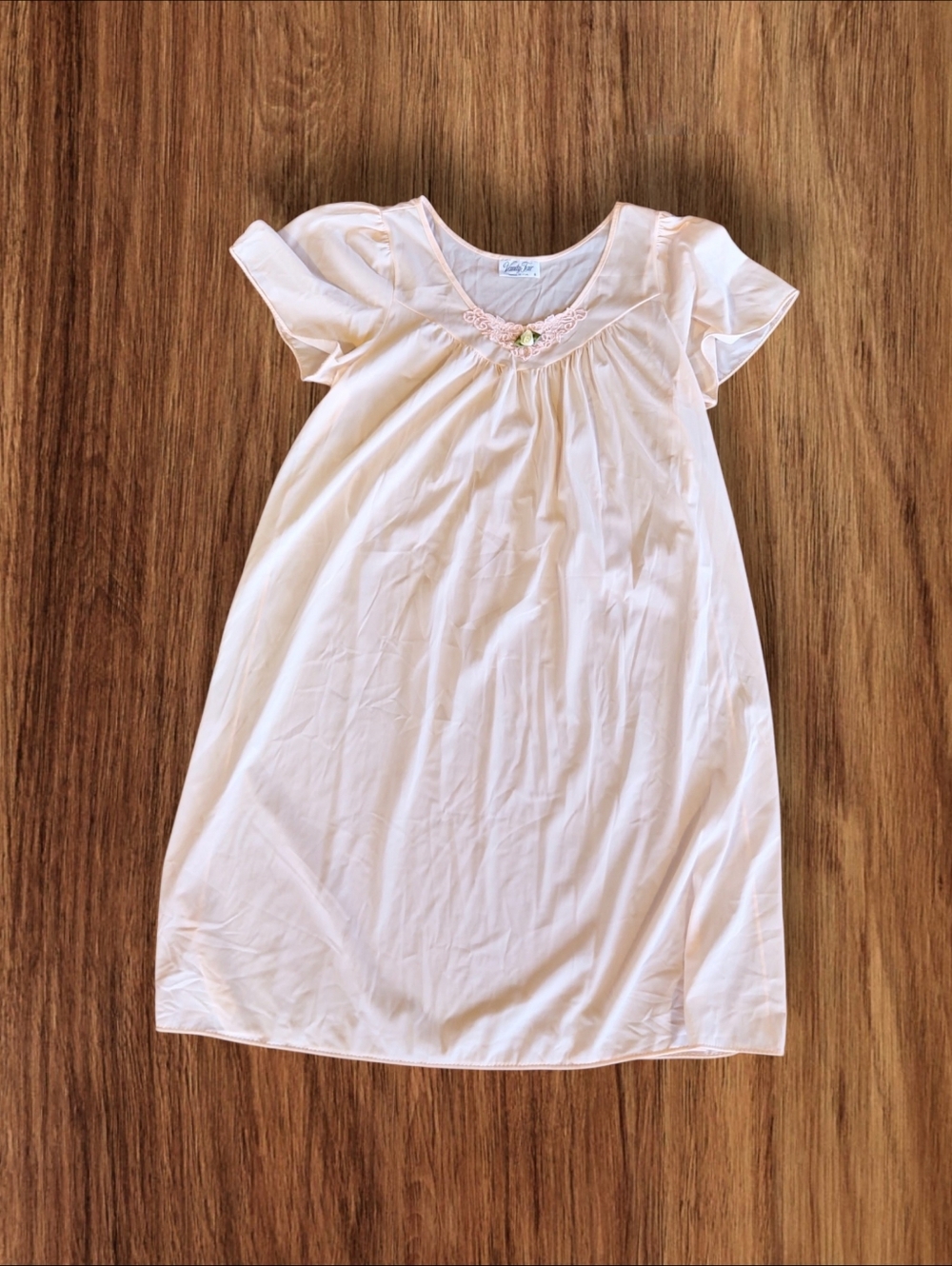 Vintage 90s Coquette Cottagecore Pink Nightgown Babydoll  Vanity Fair Small Rose